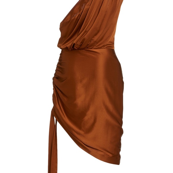 Retrofête Nadia One-Shoulder Stretch-Silk Mini Dress - Picture 3 of 6